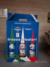 3 bottiglie da collezione Frecce Tricolori