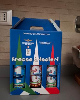 3 bottiglie da collezione Frecce Tricolori