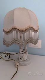 Lampada porcellana bisquit stile Capodimonte