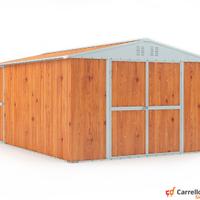 Box capanno acciaio lamiera 327x459cm fin legno