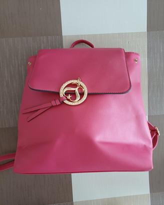 Sara Solonge Pink Faux Leather Backpack Bag