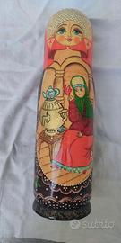 Porta bottiglie Matrioska Russa Legno 36 cm