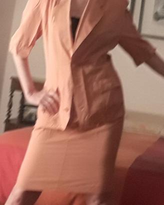 Tailleur salmone e blusa River cafè vintage