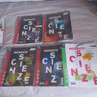libri di scienze scuola media Mosaico vol A,B,C,D