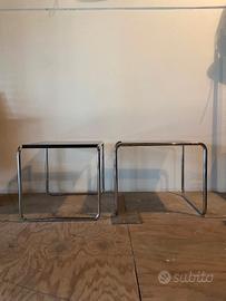 Coppia di tavolini modello "Laccio" Gavina 