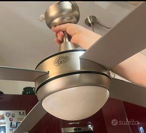 Ventilatore da soffitto con luce "LEGGERE BENE"