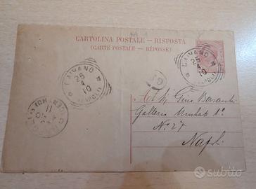 Cartolina 1910 CAIVANO per NAPOLI Galleria Umberto