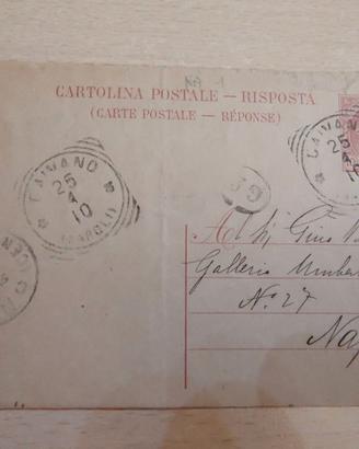 Cartolina 1910 CAIVANO per NAPOLI Galleria Umberto