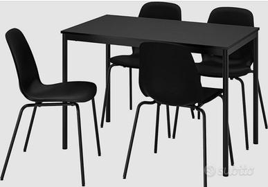 Tavolo pranzo scrivania nero