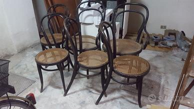 Lotto Thonet Originale – 4 Sedie e 2 Poltroncine