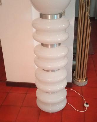 Lampada da terra in vetro Stilux vintage anni 70 