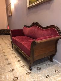 Divano anni 40 e sedie  vintage