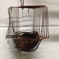 74 - Gabbia portanido vintage