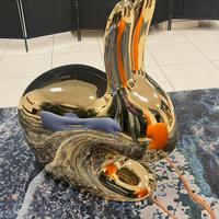 Rabbit chair gold - Qeeboo