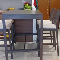 Tavolo e 4 sedie (alti)