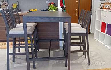 Tavolo e 4 sedie (alti)