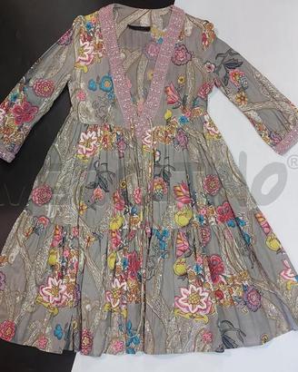 ABITO DONNA GRIGIO PERLINE TWINSET