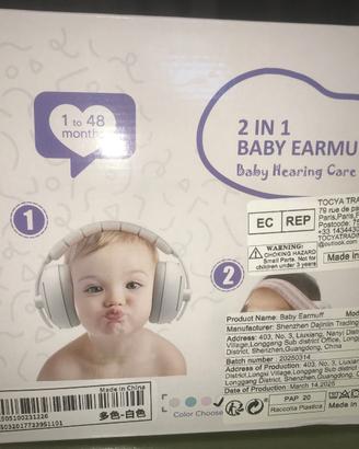 Cuffie 0-4 anni protezione per concerti