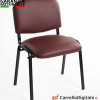 Sedie con tavolino ribaltabile - ecopelle bordeaux