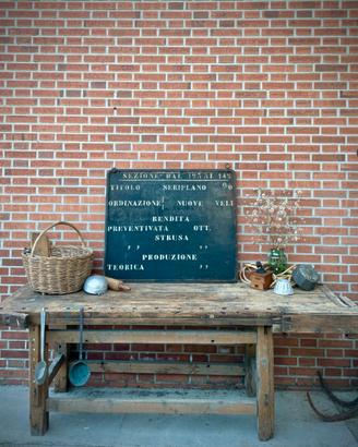 BANCO DA FALEGNAME CASTAGNO MASSICCIO META' 800