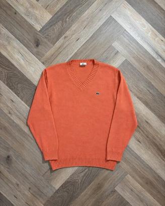 Maglione Lacoste con scollo a V arancione uomo M