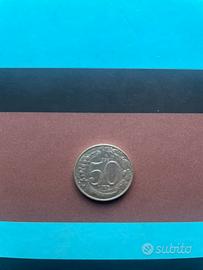 Moneta da 50 Lire coniata nel 1996.