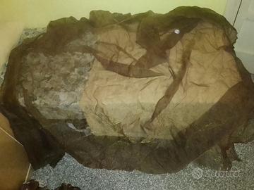 coppia veli tenda semitraspante marrone spazio bas