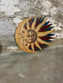 Quadro sole e luna rotondo