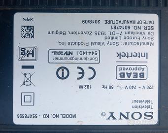 sony bravia 55' Ricambi KD- 55XF8596