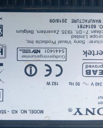 sony bravia 55' Ricambi KD- 55XF8596