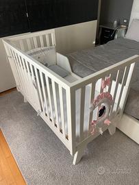 LETTINO STOCCOLMA AZZURRA DESIGN CON MATERASSO