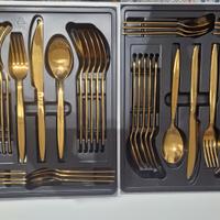 Set di Posate Oro Dorate 12 persone 48 pezzi