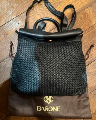 Zainetto in vera pelle intrecciata Barone Firenze