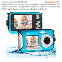 Fotocamera Subacquea LEOLAMVAED 64MP 4K