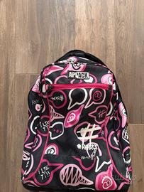 Zaino trolley scuola AP PACK fantasia rosa/nero