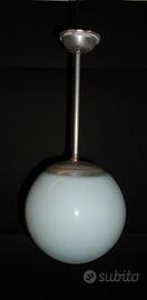 lampada in vetro soffiato azzurro