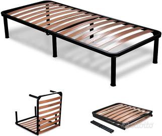 EVERGREENWEB - Rete Letto Singolo 90x200 a Doghe