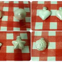 Set accessori albero di natale bianco inverno