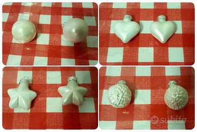 Set accessori albero di natale bianco inverno