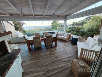 Villa con jacuzzi vista mare s.margherita di pula