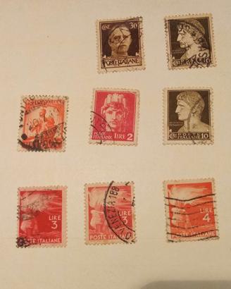 8 francobolli POSTE ITALIANE  Rari