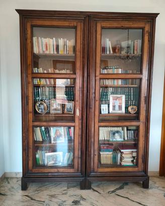 Coppia di Antiche Librerie da Farmacia in Abete