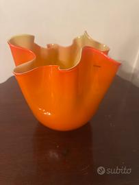 Vaso Venini Fazzoletto Arancione