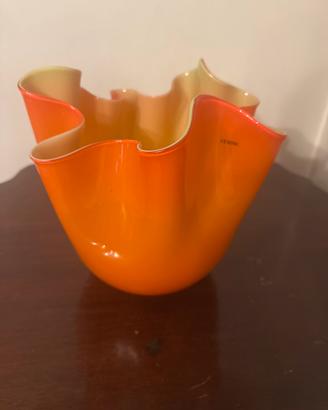 Vaso Venini Fazzoletto Arancione