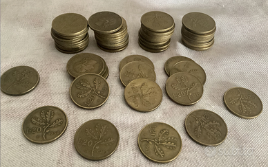 Circa 50 monete da 20 lire
