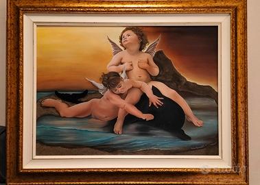 Quadro ad olio e sabbia 