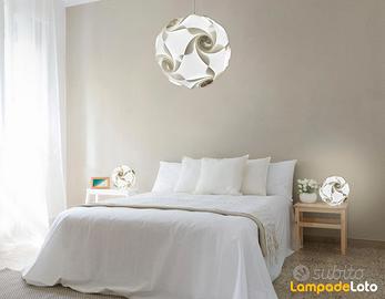 LAMPADARIO DESIGN diam. 33 + 2 LAMPADE DA COMODINO