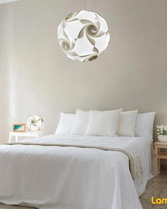 LAMPADARIO DESIGN diam. 33 + 2 LAMPADE DA COMODINO