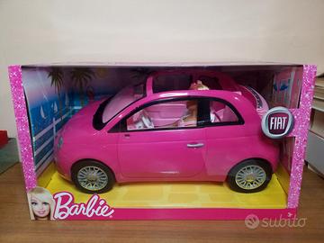 Barbie Fiat nuova 500 rosa 2013 NRFB
