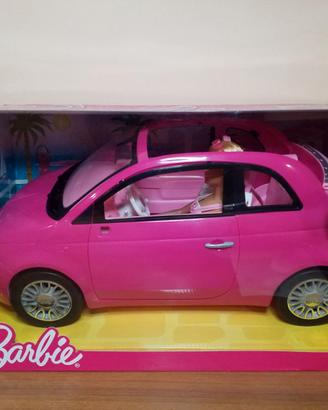 Barbie Fiat nuova 500 rosa 2013 NRFB